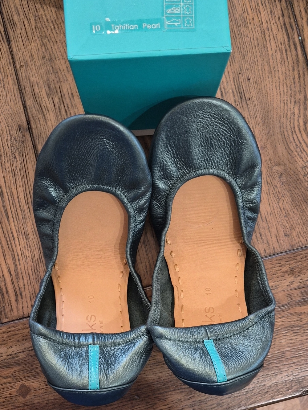 Tieks Tahetian Pearl Size 10 New Leather Ballet Flats